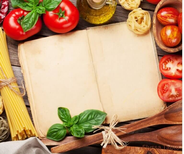 italian menu from starter to main course to dessert
